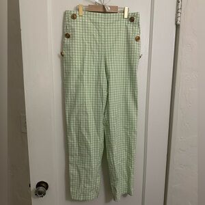 Zara Green Gingham Pants